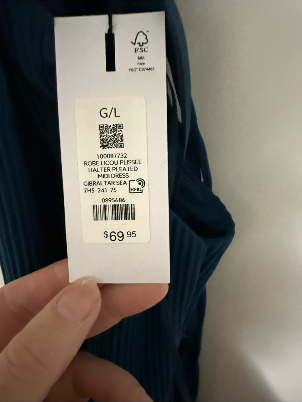 Halter Pleated Maxi Dress NWT - Picture 3 of 3